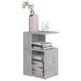 Vidaxl bijzettafel 36x30x56 cm bewerkt hout betongrijs