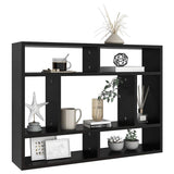 Vidaxl wandschap 75x16x55 cm bewerkt hout zwart