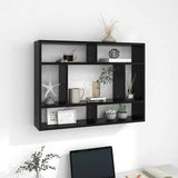 Vidaxl wandschap 75x16x55 cm bewerkt hout zwart