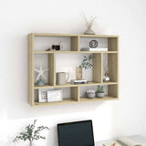 Vidaxl wandschap 75x16x55 cm bewerkt hout sonoma eikenkleurig