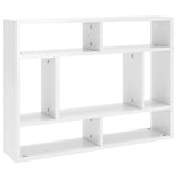 Vidaxl wandschap 75x16x55 cm bewerkt hout hoogglans wit