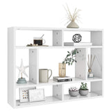 Vidaxl wandschap 75x16x55 cm bewerkt hout hoogglans wit