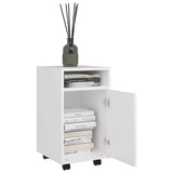 Vidaxl bijzetkast met wielen 33x38x60 cm bewerkt hout wit