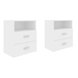 Vidaxl nachtkastjes 2 st 50x32x60 cm wit