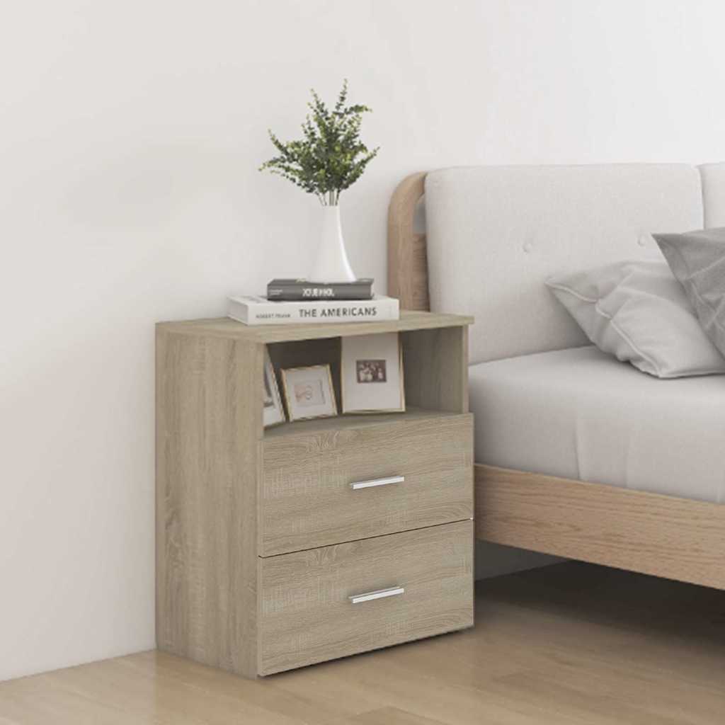 Vidaxl nachtkastje 50x32x60 cm sonoma eikenkleurig
