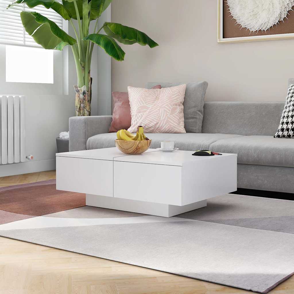 Vidaxl salontafel 90x60x31 cm bewerkt hout wit