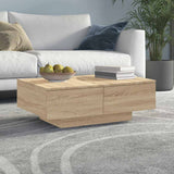 Vidaxl salontafel 90x60x31 cm bewerkt hout sonoma eikenkleurig