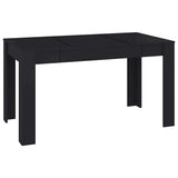 Vidaxl eettafel 140x74,5x76 cm spaanplaat zwart