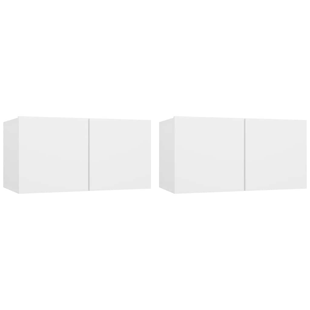 Vidaxl tv-hangmeubelen 2 st 60x30x30 cm wit