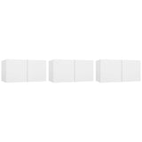 Vidaxl tv-hangkasten 3 st 60x30x30 cm wit