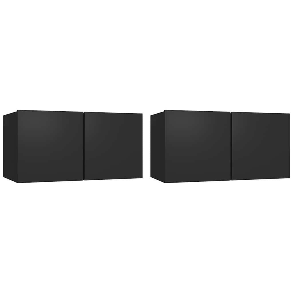 Vidaxl tv-hangmeubelen 2 st 60x30x30 cm zwart