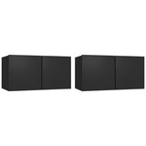 Vidaxl tv-hangmeubelen 2 st 60x30x30 cm zwart