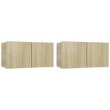 Vidaxl tv-hangmeubelen 2 st 60x30x30 cm sonoma eikenkleurig