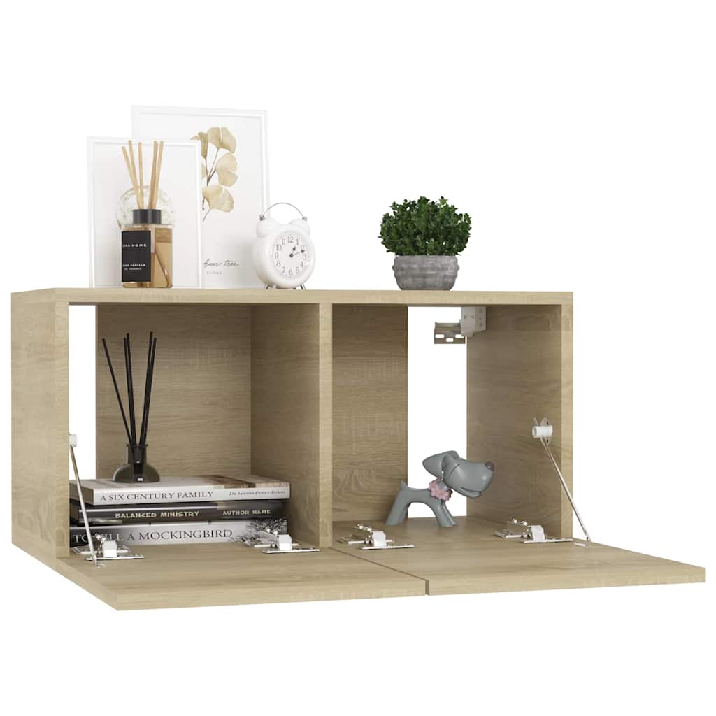 Vidaxl tv-hangmeubelen 2 st 60x30x30 cm sonoma eikenkleurig