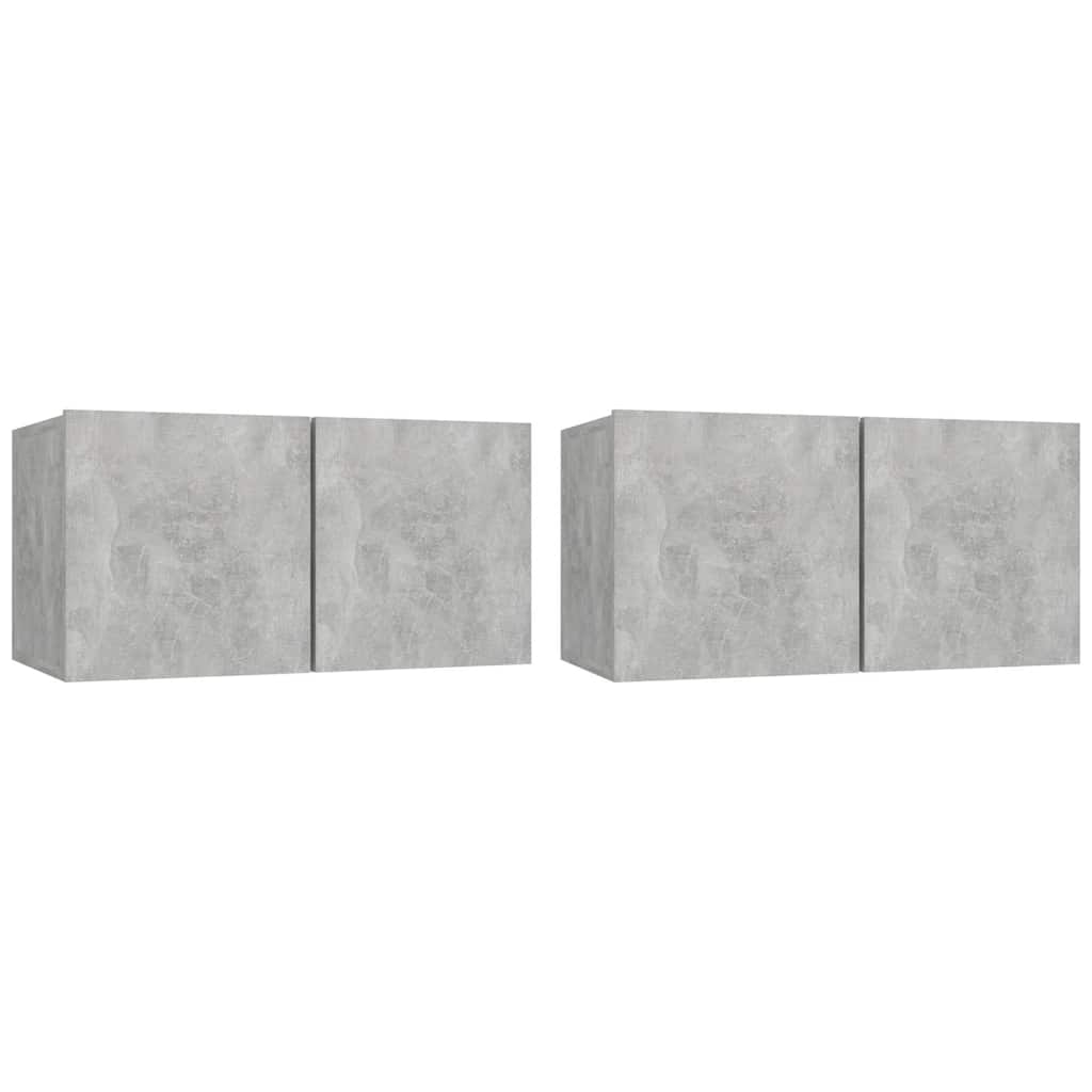 Vidaxl tv-hangmeubelen 2 st 60x30x30 cm betongrijs