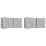 Vidaxl tv-hangmeubelen 2 st 60x30x30 cm betongrijs