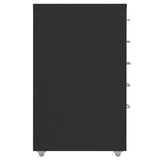 Vidaxl ladeblok verrijdbaar 28x41x69 cm metaal zwart
