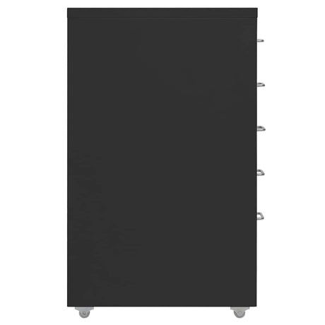 Vidaxl ladeblok verrijdbaar 28x41x69 cm metaal zwart