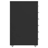 Vidaxl ladeblok verrijdbaar 28x41x69 cm metaal zwart