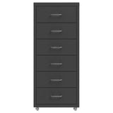 Vidaxl ladeblok verrijdbaar 28x41x69 cm metaal antracietkleurig