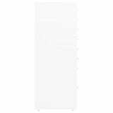 Vidaxl ladeblok verrijdbaar 28x41x109 cm metaal wit