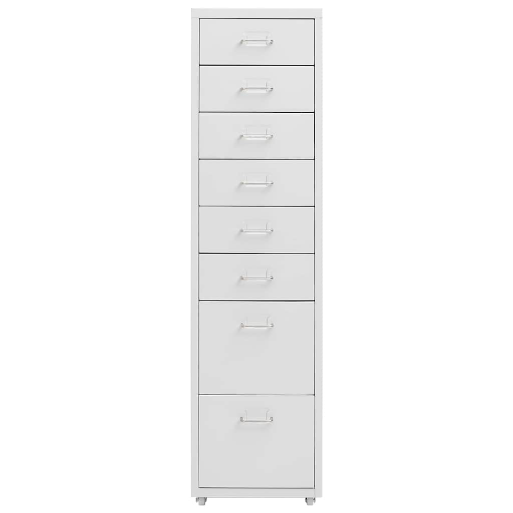 Vidaxl ladeblok verrijdbaar 28x41x109 cm metaal grijs