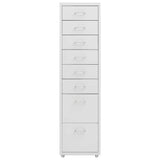 Vidaxl ladeblok verrijdbaar 28x41x109 cm metaal grijs
