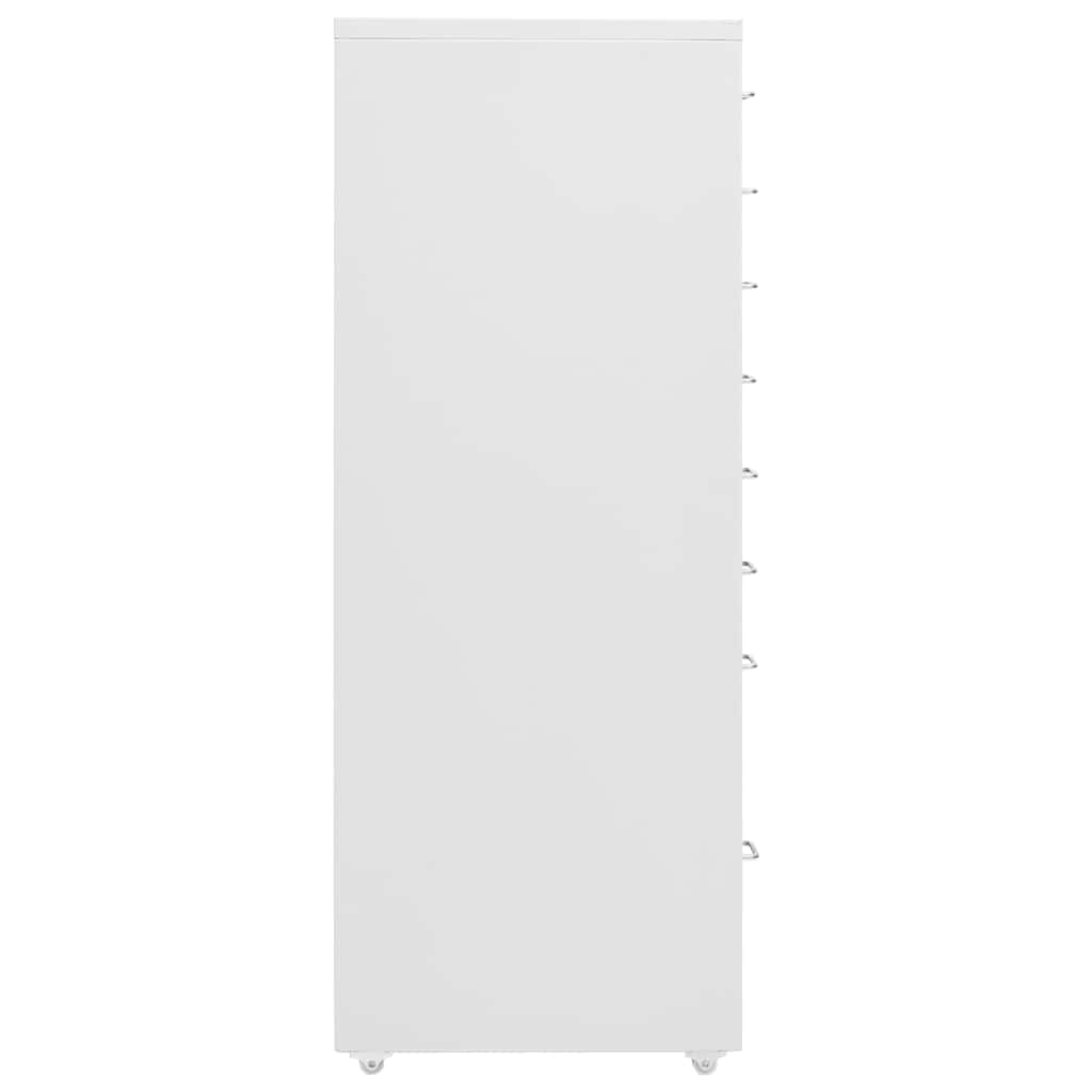 Vidaxl ladeblok verrijdbaar 28x41x109 cm metaal grijs