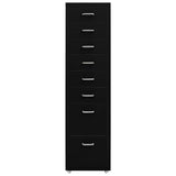 Vidaxl ladeblok verrijdbaar 28x41x109 cm metaal zwart