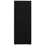 Vidaxl ladeblok verrijdbaar 28x41x109 cm metaal zwart