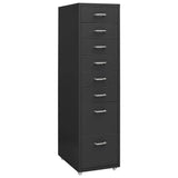 Vidaxl ladeblok verrijdbaar 28x41x109 cm metaal antracietkleurig