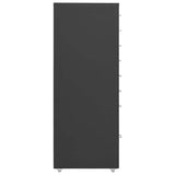 Vidaxl ladeblok verrijdbaar 28x41x109 cm metaal antracietkleurig