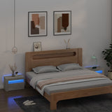 Vidaxl nachtkastjes 2 st met led-verlichting 60x35x40 cm betongrijs