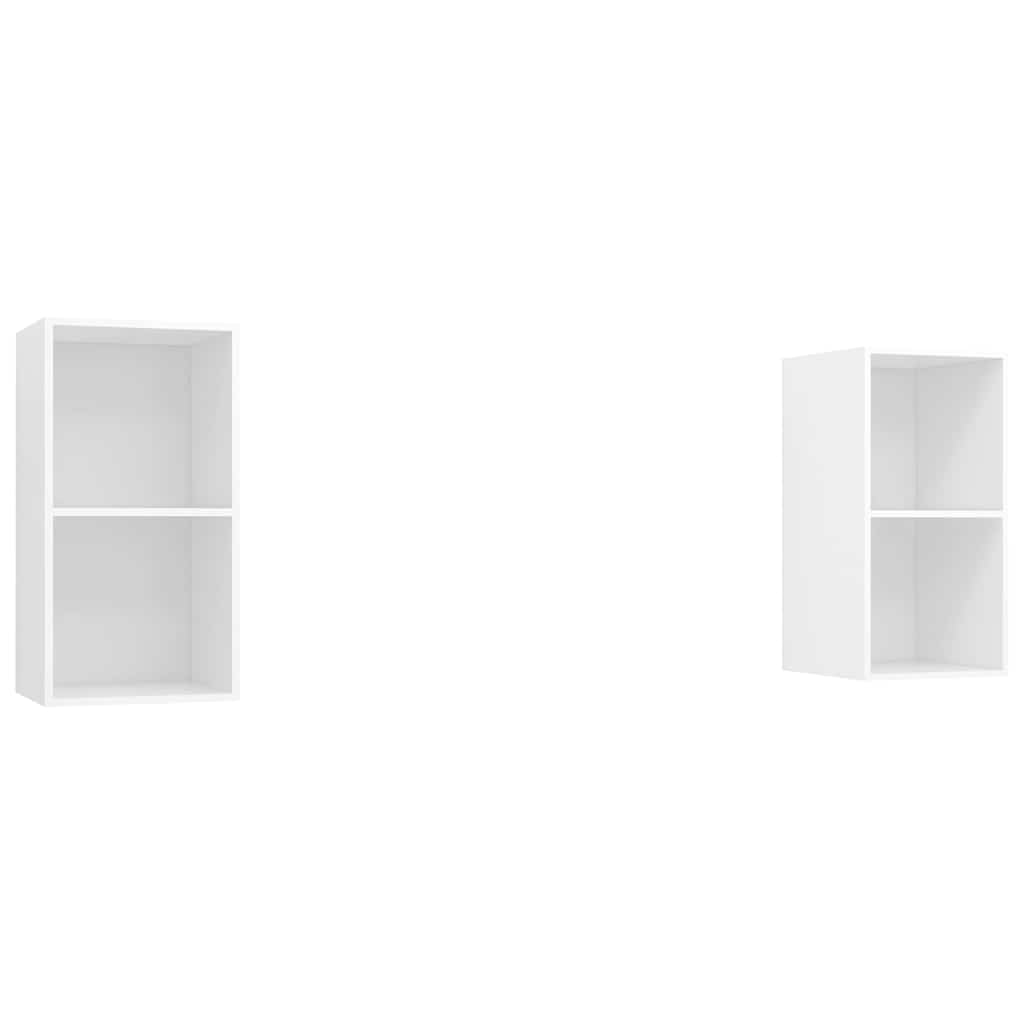 Vidaxl tv-wandmeubelen 2 st bewerkt hout wit