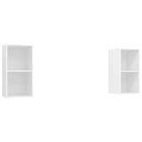 Vidaxl tv-wandmeubelen 2 st bewerkt hout wit