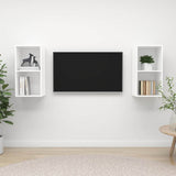 Vidaxl tv-wandmeubelen 2 st bewerkt hout wit