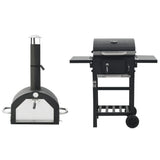 Vidaxl Pizza Four et barbecue 3-en-1 noir