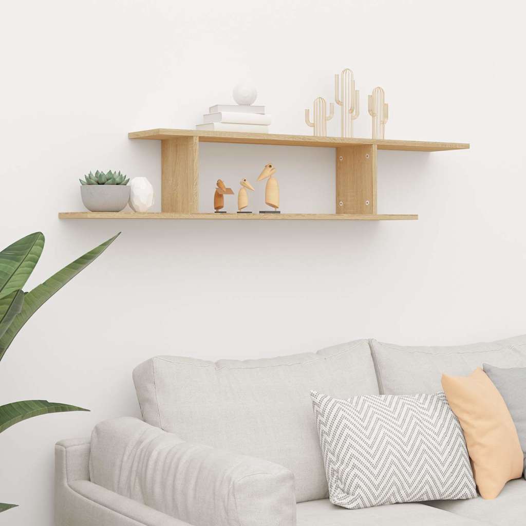 Vidaxl tv-wandschap 125x18x23 cm bewerkt hout sonoma eikenkleurig