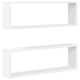 Vidaxl wandschappen kubus 2 st 80x15x26,5 cm bewerkt hout wit