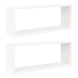 Vidaxl wandschappen kubus 2 st 60x15x23 cm bewerkt hout wit