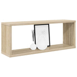 Vidaxl wandschappen kubus 6 st 60x15x23 cm bewerkt hout sonoma eiken