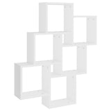 Vidaxl wandschap kubus 78x15x93 cm bewerkt hout wit