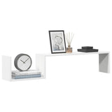 Vidaxl wandschappen 2 st 100x15x20 cm bewerkt hout wit