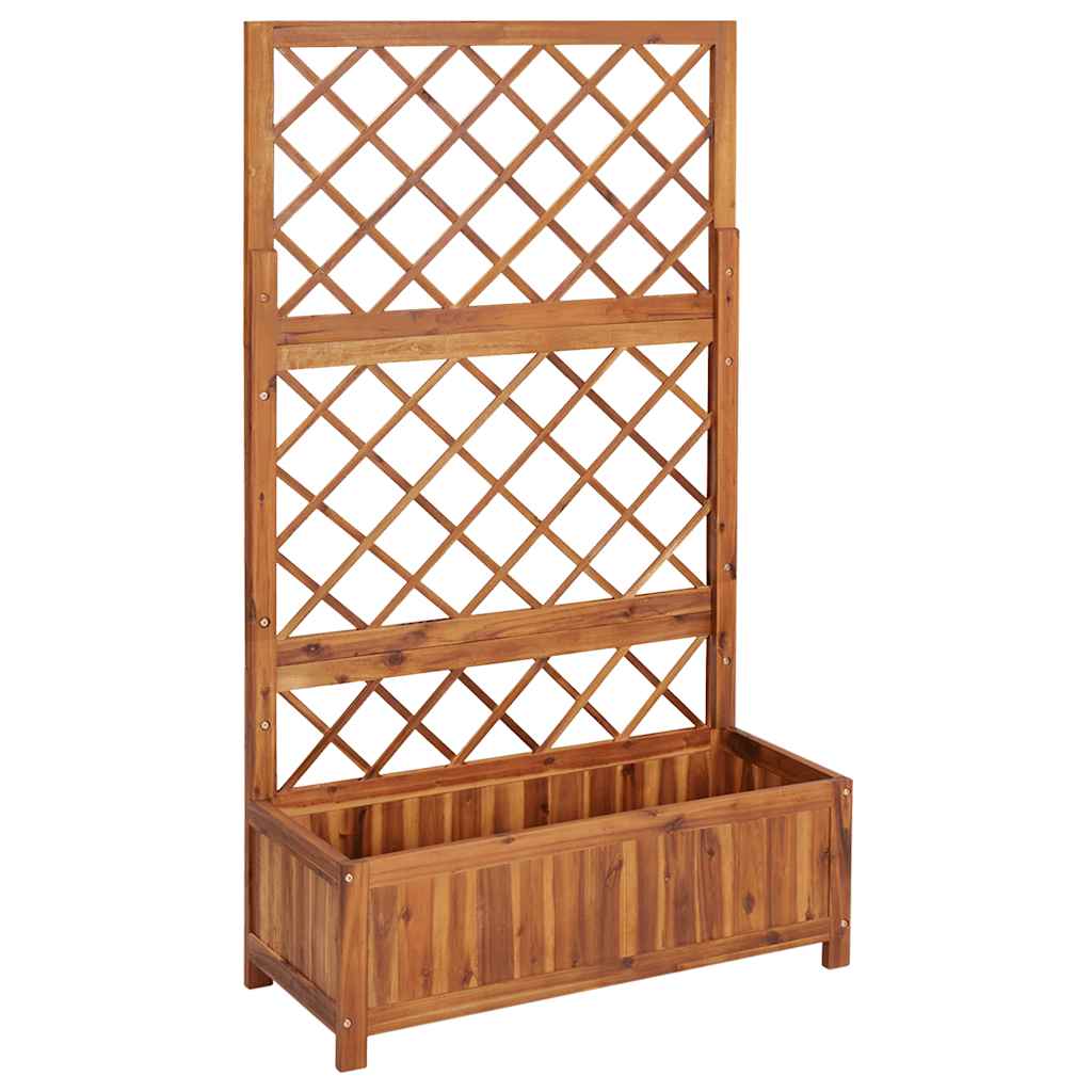 Planteur Vidaxl surélevé avec slat 85x38x150 cm en bois d'acacia solide