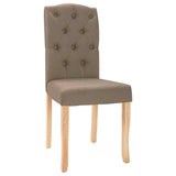 Vidaxl eetkamerstoelen 4 st draaibaar stof taupe