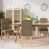 Vidaxl eetkamerstoelen 4 st draaibaar stof taupe