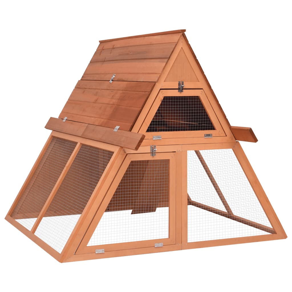 Vidaxl Rabbit Hutch 152x127x109,5 cm Solid Pinewood