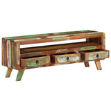 Vidaxl tv-meubel 110x30x40 cm massief gerecycled hout meerkleurig