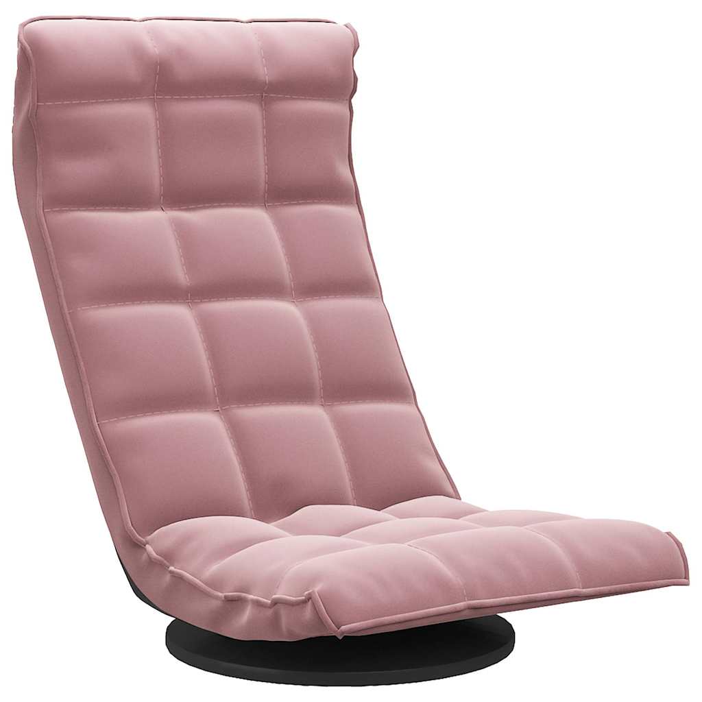 Vidaxl vloerstoel draaibaar fluweel roze