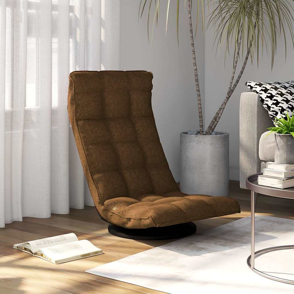 Vidaxl vloerstoel draaibaar stof bruin